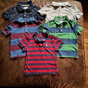 4 Old Navy and 1 U.S. Polo Assn. Kids Polo Shirt